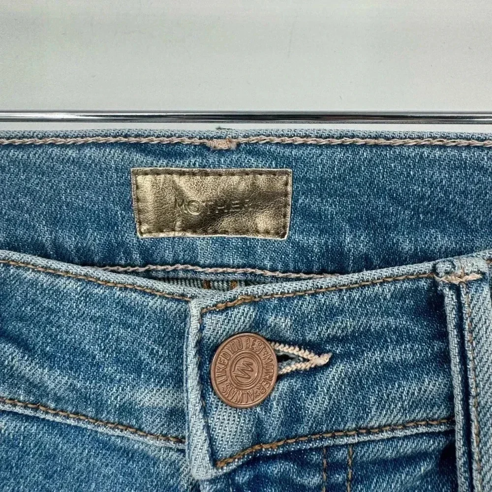 NEW MOTHER Insider Crop Step Fray in Shoot To Thrill jeans size 24 B2403 - Picture 3 of 6